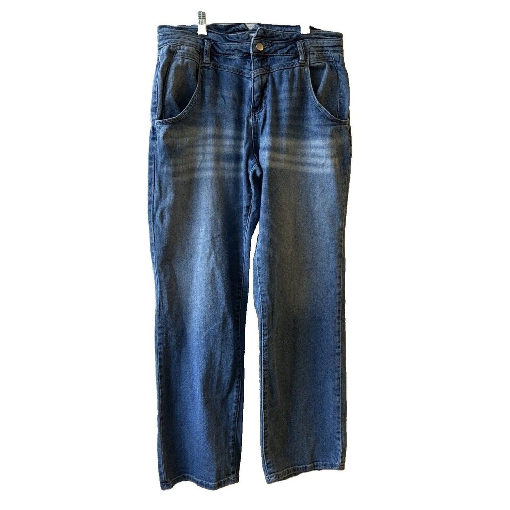 PTCL Ethikal Brand Men’s Blue Medium Wash Relaxed Fit Straight Stretch Jeans